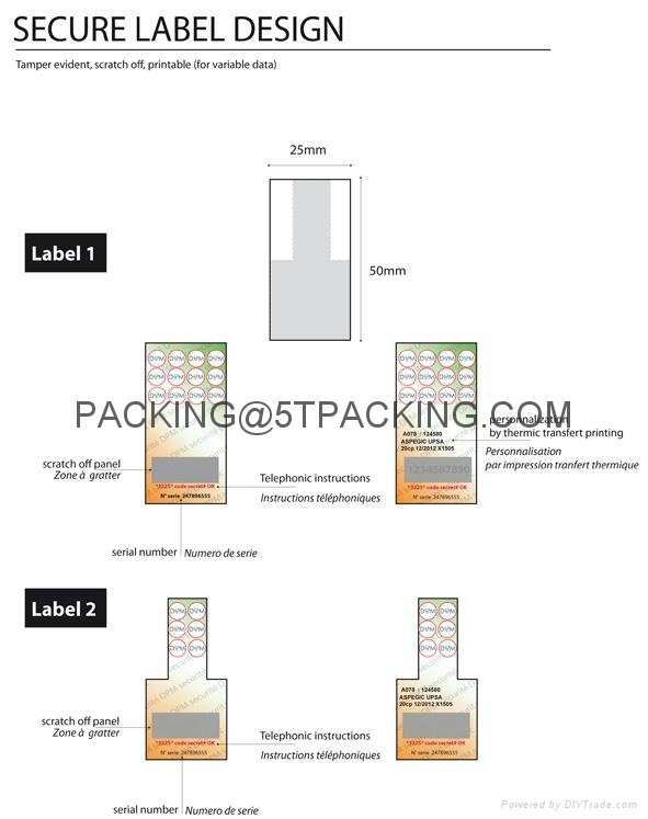 Scratch Off Printed Adhesive Secure Labels in Drug Box Sealing 2