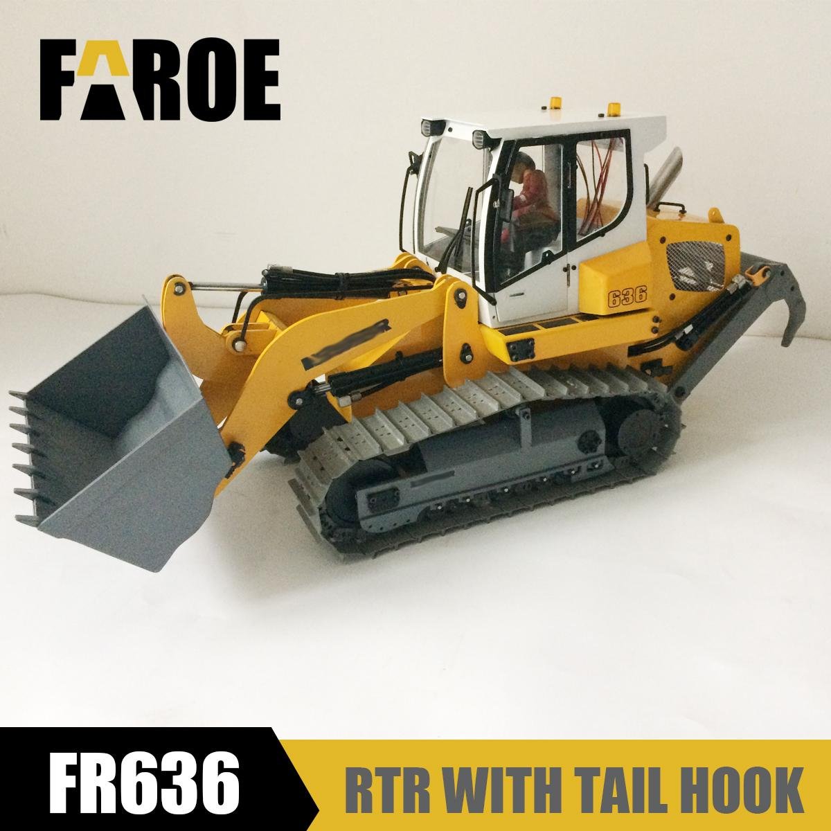 CE certified 1/12 RC Hydraulic Loader model FR636 with tail hook 4