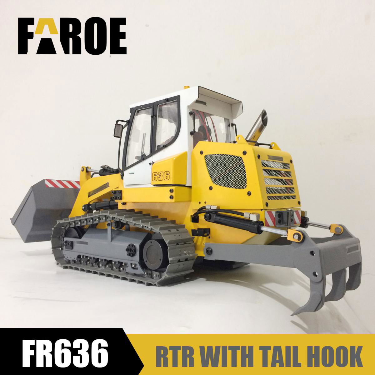 CE certified 1/12 RC Hydraulic Loader model FR636 with tail hook 5