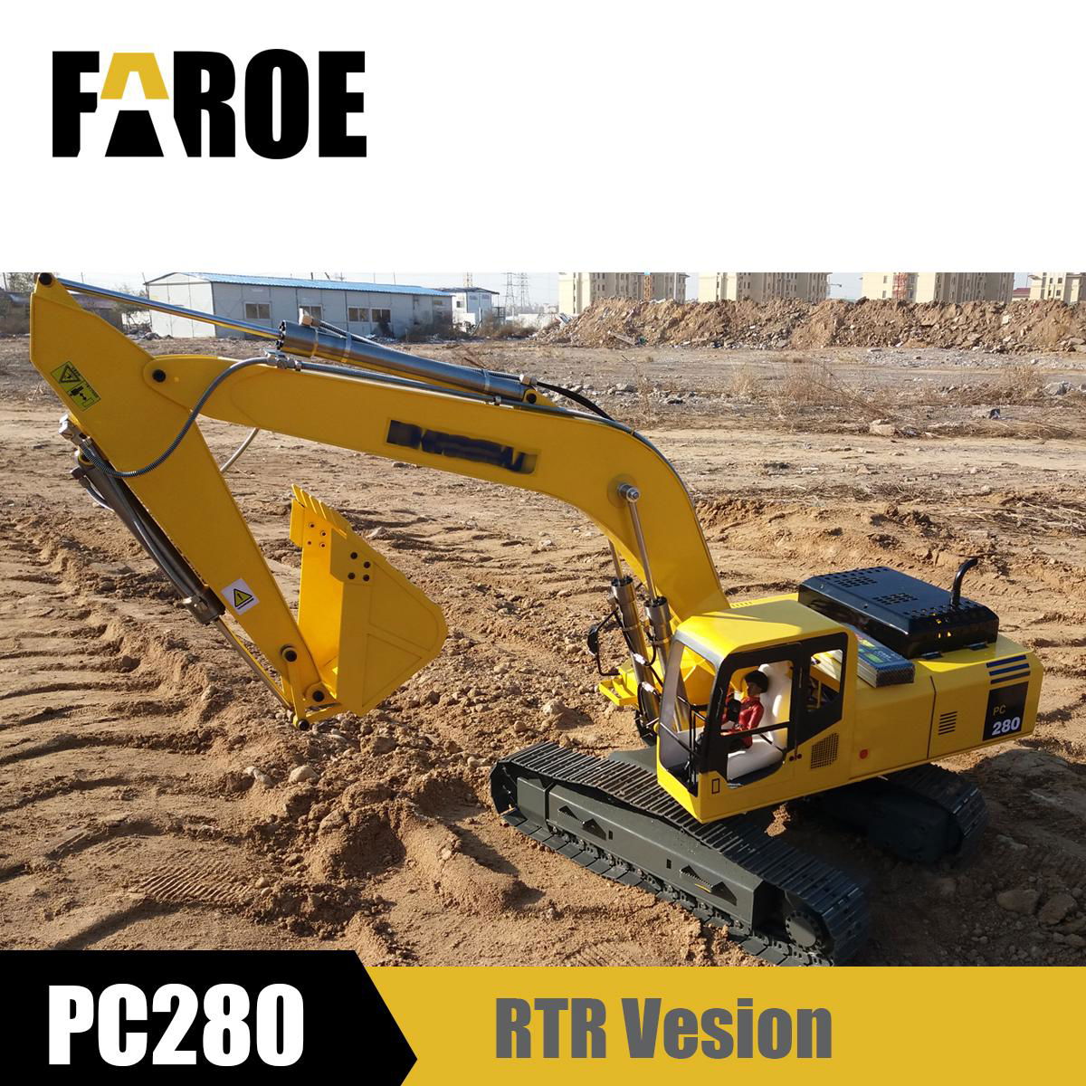 CE certified 1:8 scale Hydraulic RC Excavator model PC280 RTR Version 2