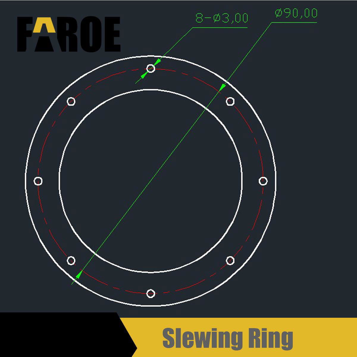 Rotary supporting spin slewing ring for rc excavator model 3