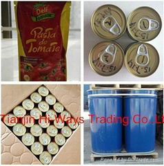 Tomato paste packed in cans from 70 grams to 4500 grams