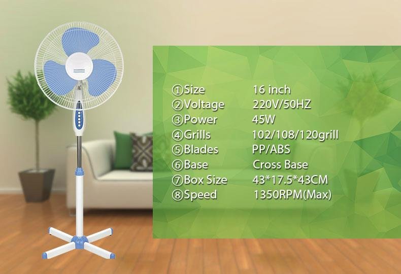 Cheap 16" stand fan for russia market 2