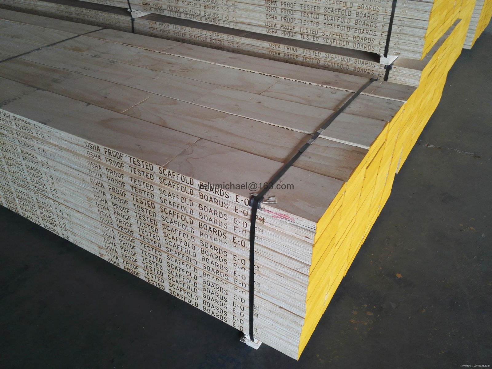 wood planks as a scaffold platform
