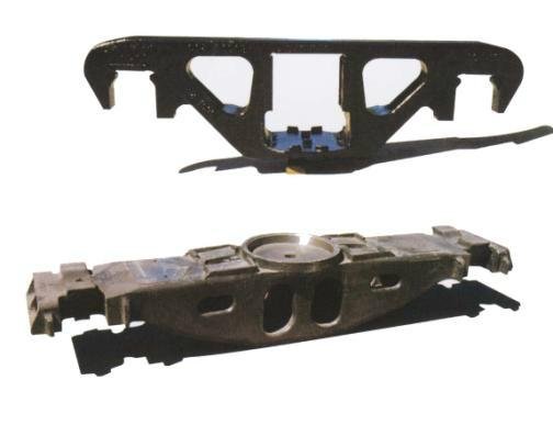 railway casting steel side frame and bolster for railway bogie