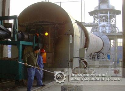 Oil fracturing proppant rotary kiln