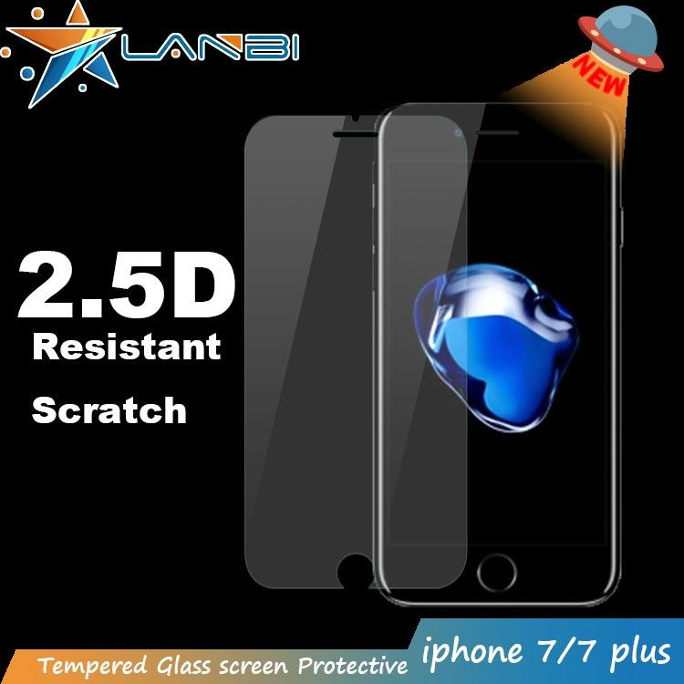 2016 Lanbi new tempered glass screen protector for iphone 7 0.33mm 0.26mm 9H 