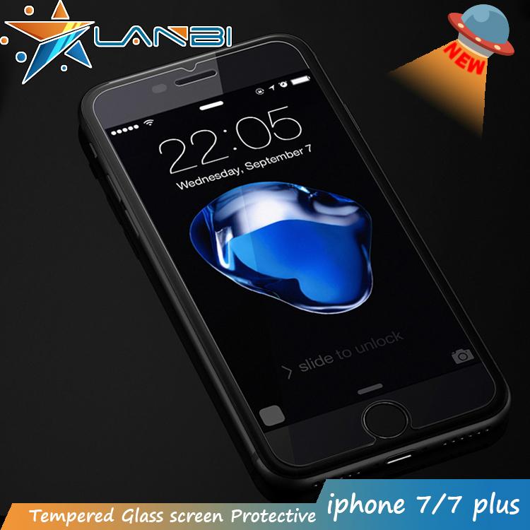 2016 Lanbi new tempered glass screen protector for iphone 7 0.33mm 0.26mm 9H  4