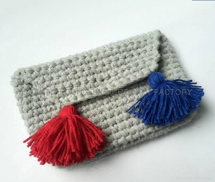 Lady Crochet hand made  Bag With Tassels