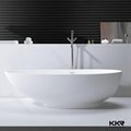 Acrylic solid surface soaking bathtub black freestanding bath 2