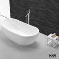Acrylic solid surface soaking bathtub black freestanding bath 5
