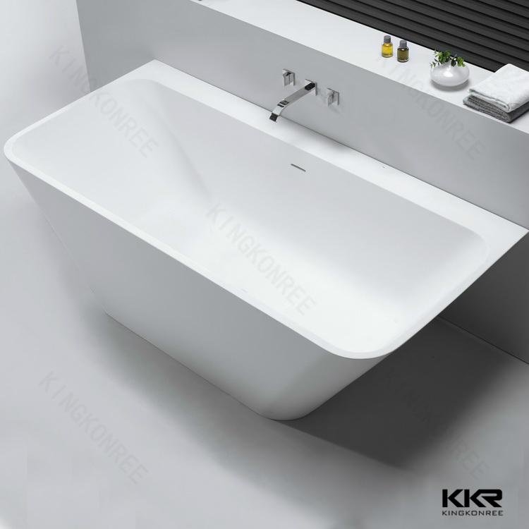 Top quality CE SGS freestanding solid surface soaking bathtub 3