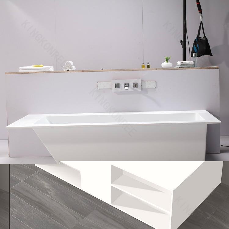new design freestanding type square shower bathtub 2