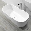 Construction material solid surface white matt stone bathtub 3