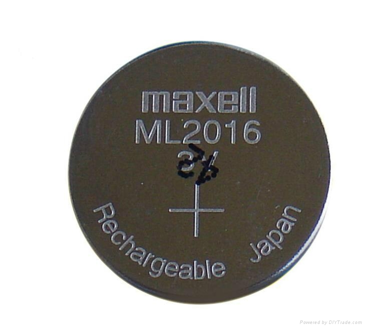 UL MSDS Approval Maxell ML2016 lithium 3V rechargeable button cell battery