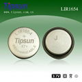 Tispun 3.7V LIR1654 Li-ion rechargeable