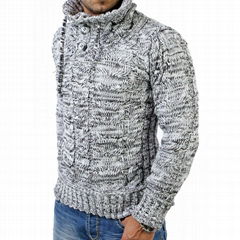 TUSK- Huge Collar Grobstrick Winter Pullover RS-3960