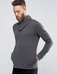 TUSK-Sweatshirt With Asymetrical Zip Neck