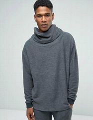 TUSK-Oversized Cowl Sweatshirt In Reverse Loopback