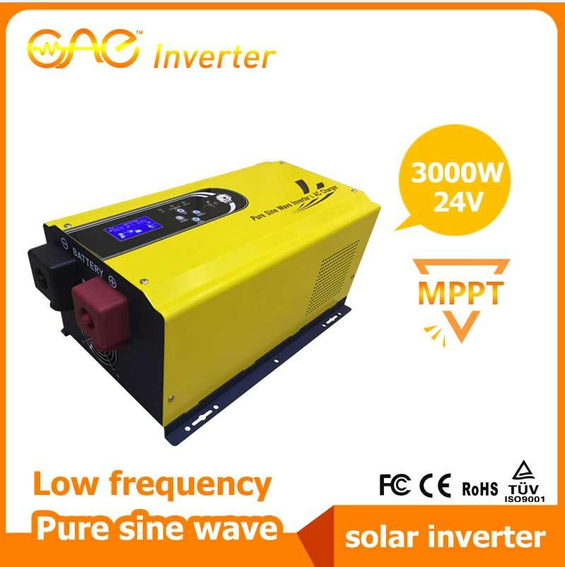 GSI 3000W 24V Low frequency pure sine wave solar inverter with built-in MPPT sol