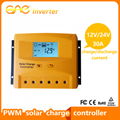 30A 12V/24V PWM Solar Charger Controller Intelligent Solar Controller 
