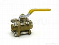 3 piece brass ball valve 1