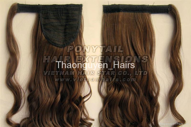Clip-in/Ponytail Human Hair Extension 4