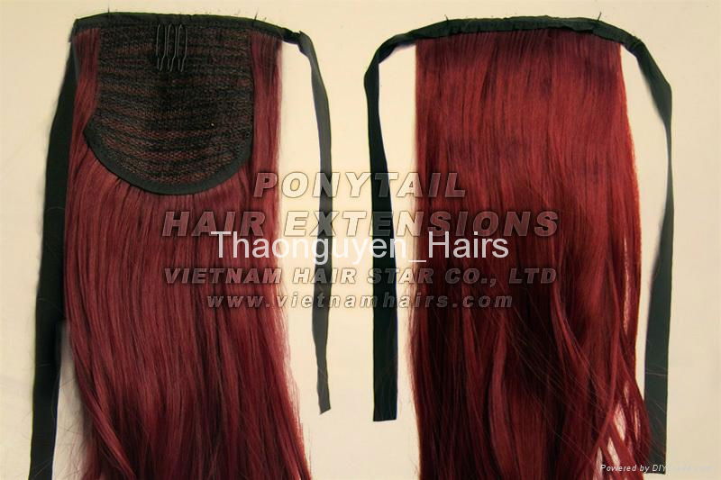 Clip-in/Ponytail Human Hair Extension 5