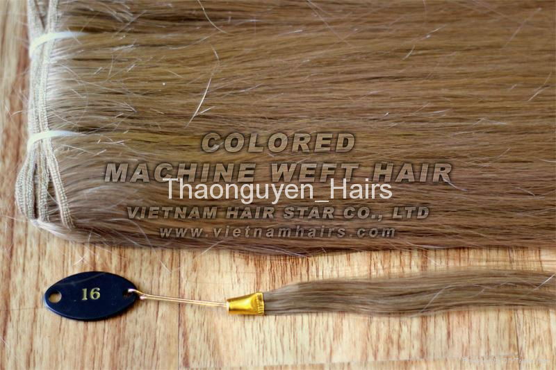 Color weft human hair  5