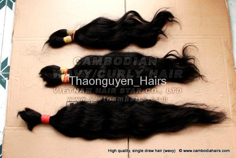 Curly Natural Cambodian hair 4