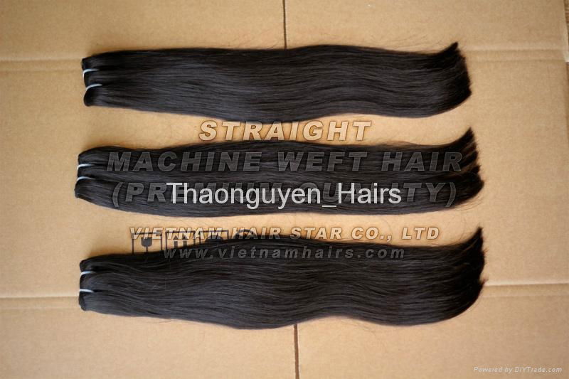 Machine Weft remy natural Vietnamese hair