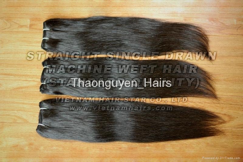 Machine Weft remy natural Vietnamese hair 2