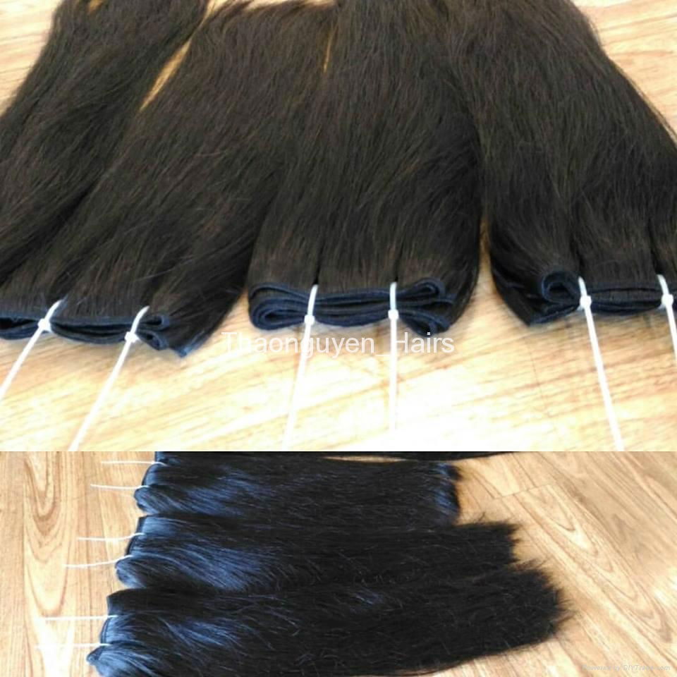 Machine Weft remy natural Vietnamese hair 3