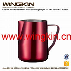 colour stainless steel milk pitcher,barista tools non-stick colour milk jug