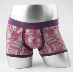 High quality allover printing men's boxer underwear with cotton
