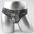 Sexy snake metal string men's trunk underwear with Cotton