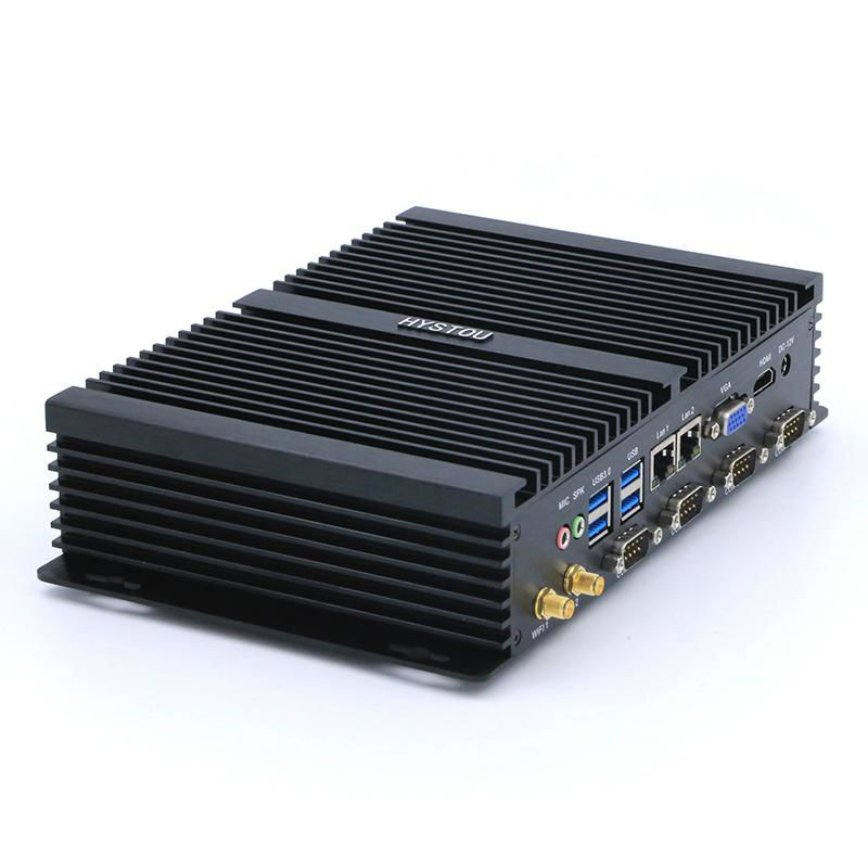 Mini Industrial PC Fanless Computer Celeron 1037U  3