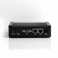 海斯特四核迷你无风扇电脑Fanless Embedded PC Dual NIC J1900 1