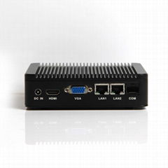 海斯特四核迷你無風扇電腦Fanless Embedded PC Dual NIC J1900