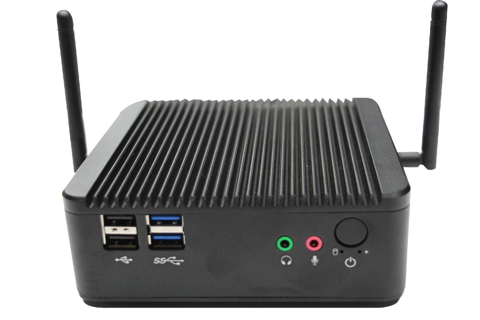 HYSTOU Fanless Embedded PC Quad Core Mini PC Dual NIC J1900 3