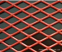 Red PVC coated Expanded Metal  