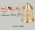 100-105A Nozzle220990 compatible parts for HYPERTHERM power max105 1