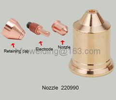 100-105A Nozzle220990 compatible parts for HYPERTHERM power max105