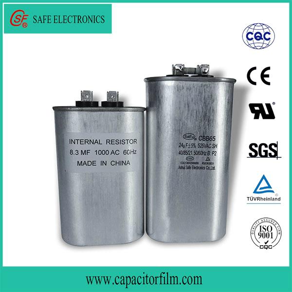 CBB65 cylinder shape self-healing property castor oil capacitor with high qualit 2