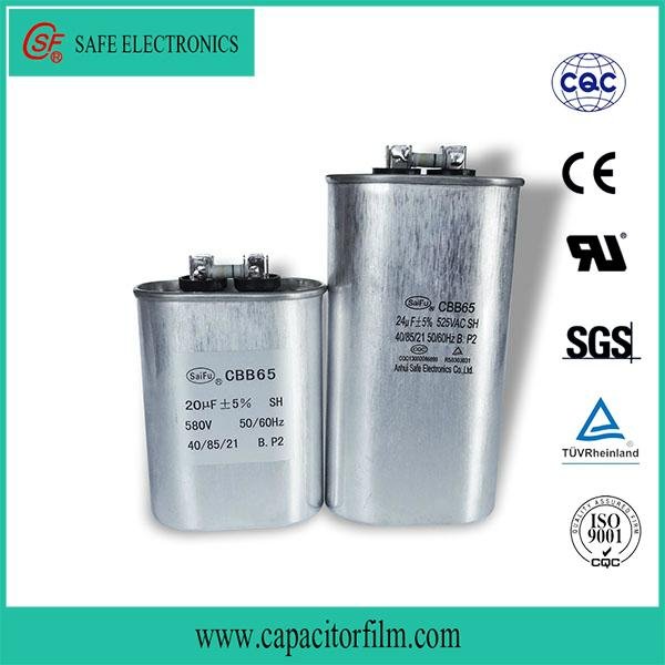 CBB65 cylinder shape self-healing property anti-explosion electric capacitor wit 5