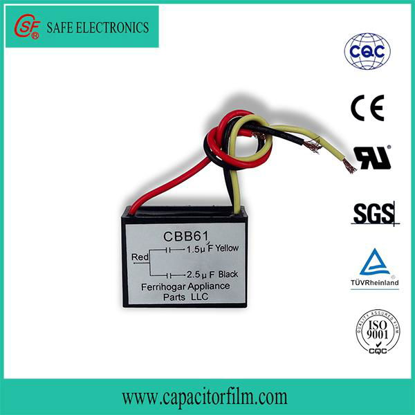 Self-healing property CBB61 fan capacitor with light weight 3