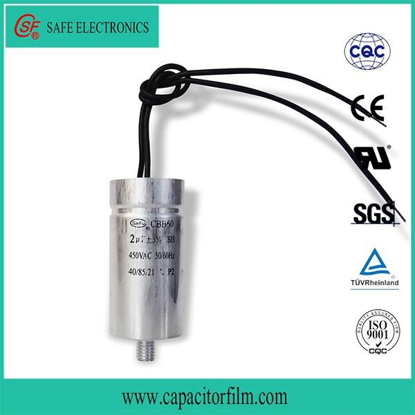 High insolation resistance motor cbb60 capacitor with ISO9001 ROHS 3