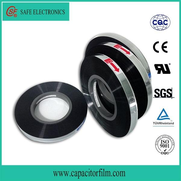 Double-sided and central margin metallized PET film for capacitor used 2