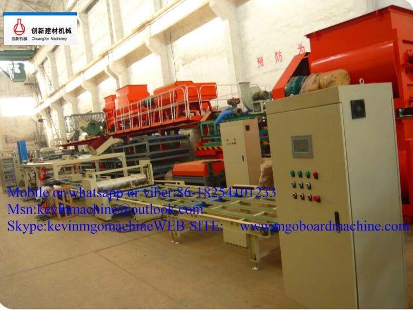 High Automatic Mgo Board Production Line with mgo/mgcl2/sawdust 3