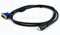 OEM ODM RoHS compliant DVI to 3 VGA HDMI cable 3